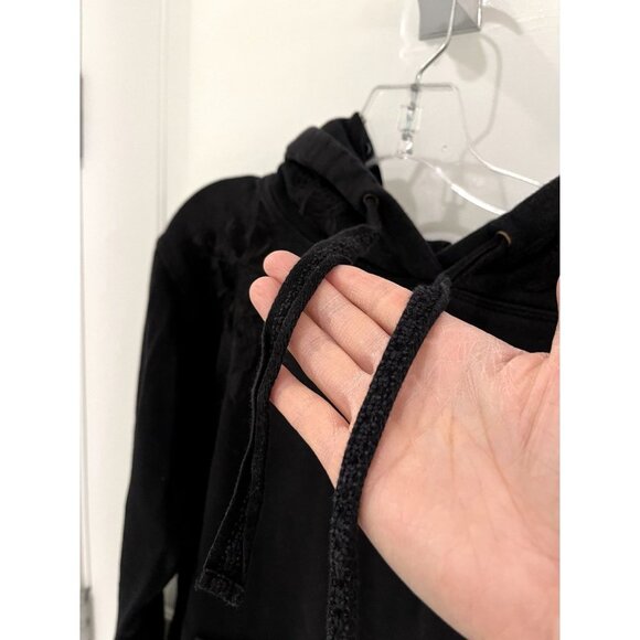 Johnny Was Kira Black Floral Embroidered Hoodie Size Medium - Picture 8 of 9